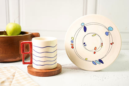 Breakfast Set - Ceramic Mug + Plate (Comes in a Giftbox)