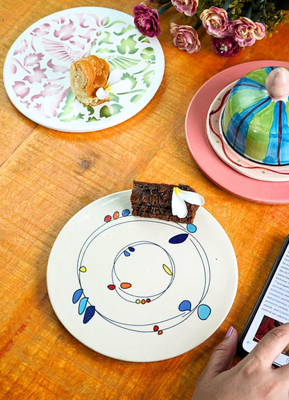 Celestial Swirl Ceramic Plate