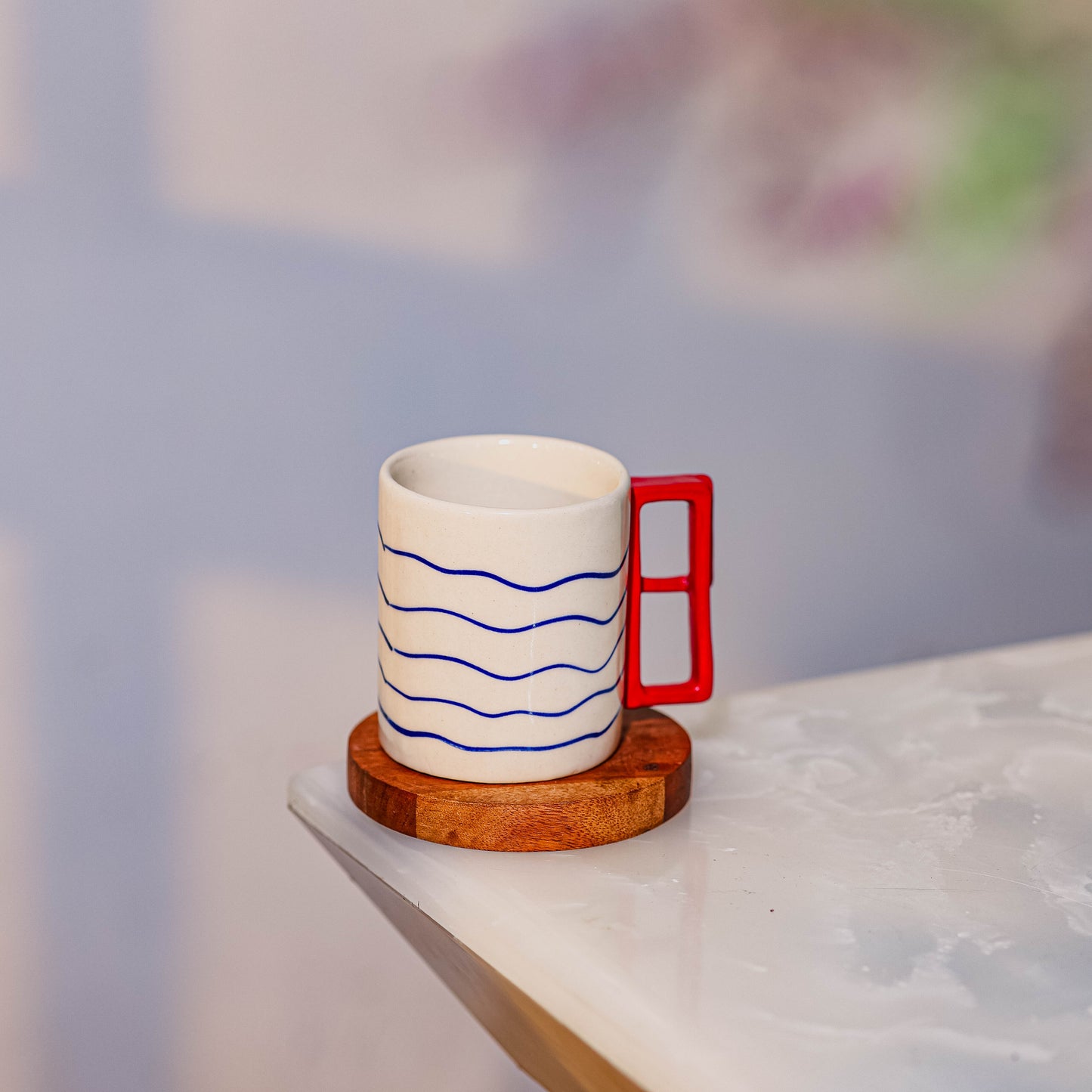 Nautical Horizon Ceramic Mug (Red)