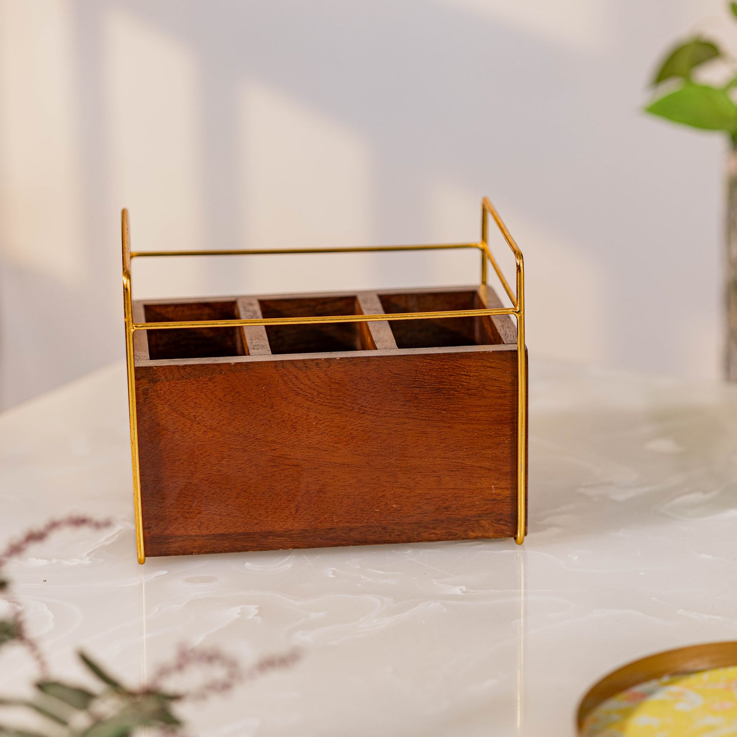 Aura Wooden Cutlery Holder